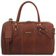 Lisbona Travel leather duffle bag - Small size Brown