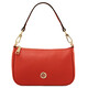 Parfait Leather clutch Coral