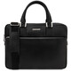 Ferrara Leather laptop briefcase Black