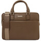 Ferrara Leather laptop briefcase Dark Taupe