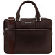 Ferrara Leather laptop briefcase Dark Brown