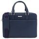 Torino Saffiano leather laptop briefcase Dark Blue