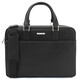 Torino Saffiano leather laptop briefcase Black