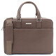 Torino Saffiano leather laptop briefcase Dark Taupe