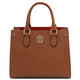 Croque Leather handbag Cognac