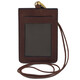 Leather badge holder Dark Brown