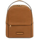Dedalo Woven printed leather backpack Cognac