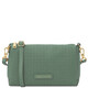 Dedalo Woven printed leather shoulder bag Green