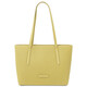 Dedalo Woven printed leather shopping bag Pastel yellow