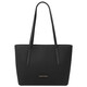 Dedalo Woven printed leather shopping bag Black