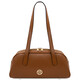 Eclaire Leather shoulder bag Cognac