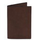 Leather passport cover Dark Brown