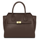 Origami Leather tote Chocolate