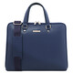 Verona Saffiano Leather Business Bag Dark Blue