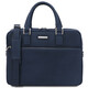 Ferrara Leather laptop briefcase Dark Blue