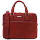 Ferrara Leather laptop briefcase Red