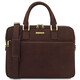 Ferrara Leather laptop briefcase Dark Brown
