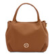 Nora Soft leather handbag Cognac