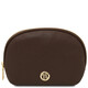 Vera Soft leather toiletry case Chocolate