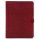 Adriano Leather document case with button closure Red