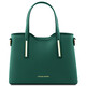 Olimpia Leather tote - Medium size Teal