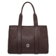 Callie Soft leather shoulder bag Chocolate