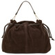 Allure Soft suede leather shopping bag Chocolate
