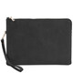 Giulio Maxi leather clutch with handle Black