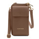 TL Bag Leather wallet/phone holder with strap Dark Taupe