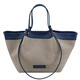 Soleil Suede leather shopping bag Dark Blue