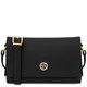 Biscuit Soft leather shoulder bag Black