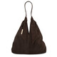 Ventura Suede leather shopping bag Chocolate